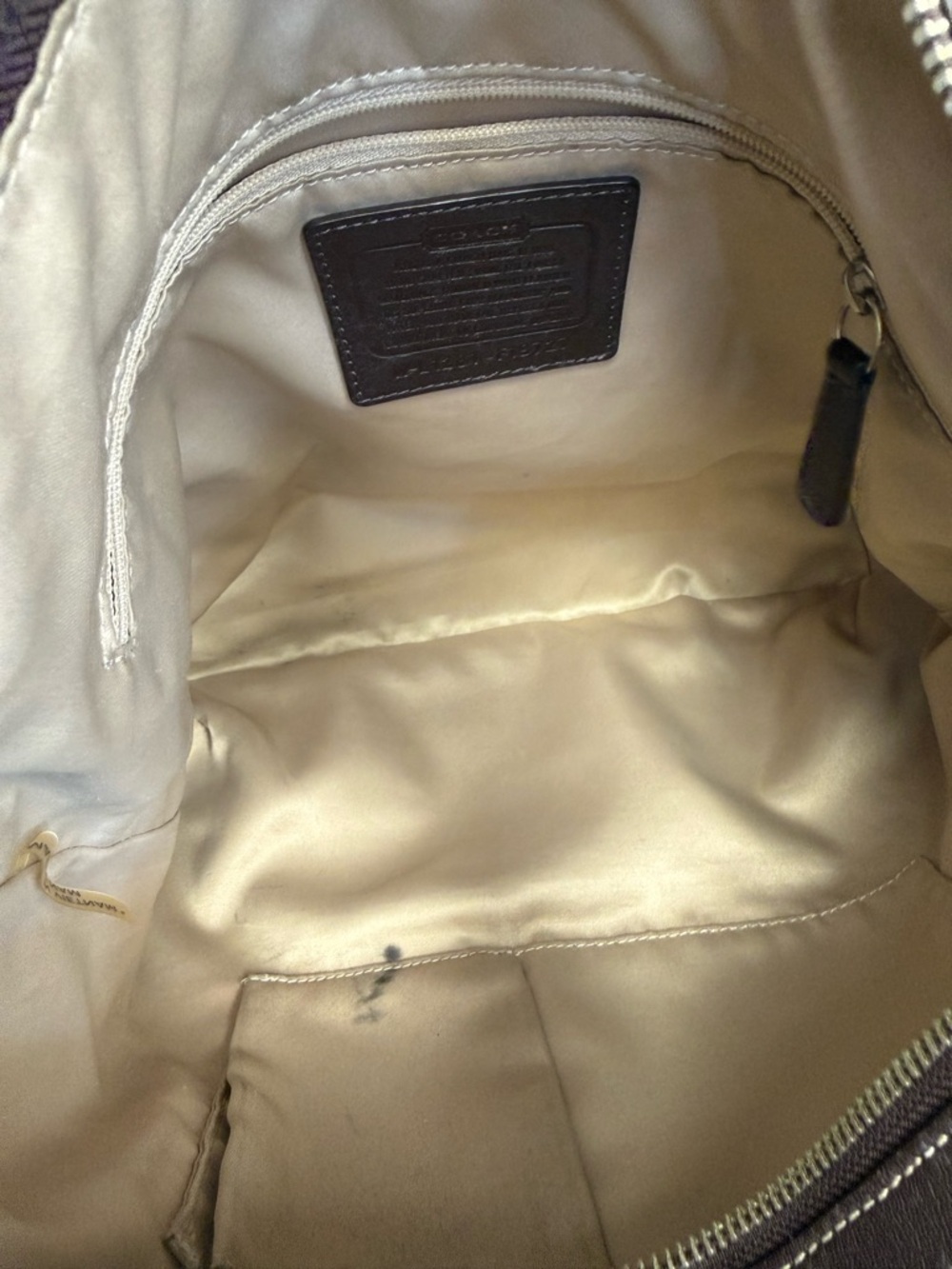 Coach Tan and Brown Signature Shoulder Bag - Picture 6 of 7
